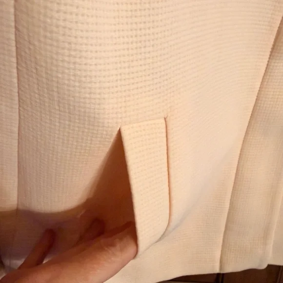 Massimo Dutti Blush Pink Waffle Knit Blazer Size Medium - Picture 8 of 11